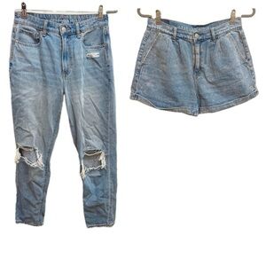 American Eagle Mom Jean and Mom Short Bundle